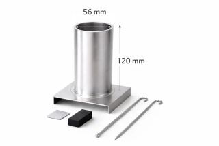 Hliníková forma na odlévání vosků na výrobu svíček 56x120 mm