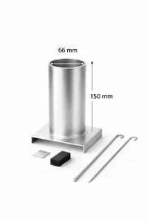 Hliníková forma na odlévání vosků na výrobu svíček 66x150 mm