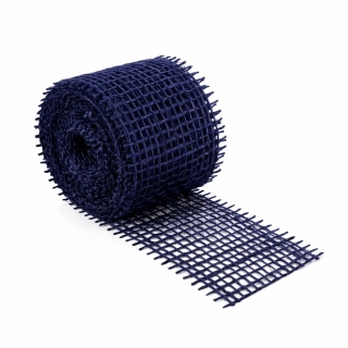 Jutový dekorační pásek tmavě modrý 3m/4cm