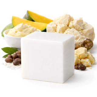 Mýdlová hmota s bambuckým, mangovým a kakaovým máslem 1 Kg /tripple butter/